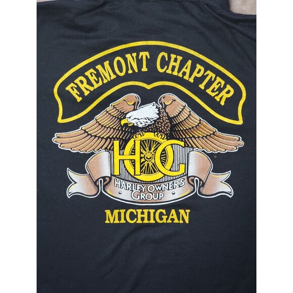 Fremont Chapter Harley Owners Group Michigan Polo Shirt XL Fruit Of The Loom Hea - Picture 6 of 11